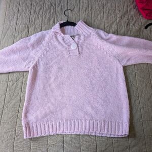 Vintage 80s Diane Von Furstenberg Pastel Pink Raglan Sleeve Sweater M